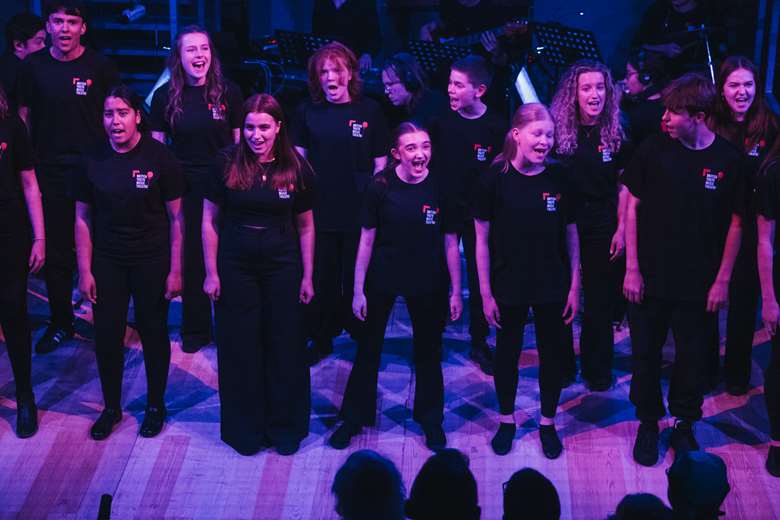 BYMT Young Company singing 'Sunrise' from Angry Salmon (Images credit: Greta Zabulyte)